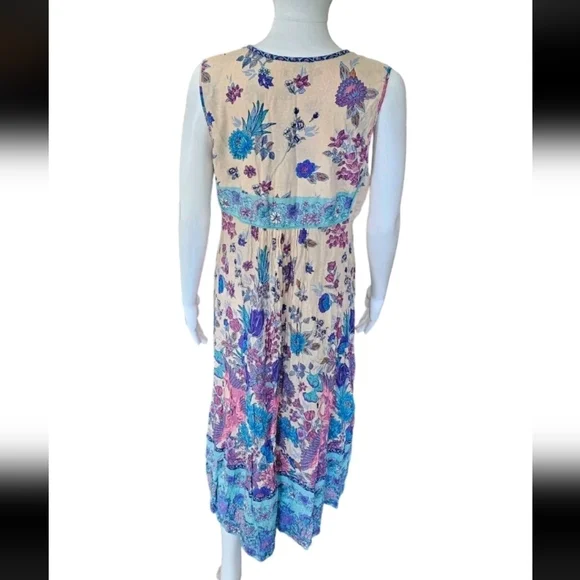 Spell & The Gypsy Siren Song Mermaid Midi Dress Size Medium Boho Gypsy Flowy - Picture 8 of 16